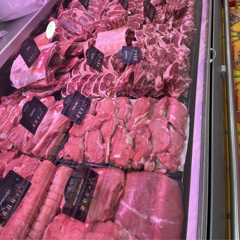 présentation du veau Boucherie Guelma